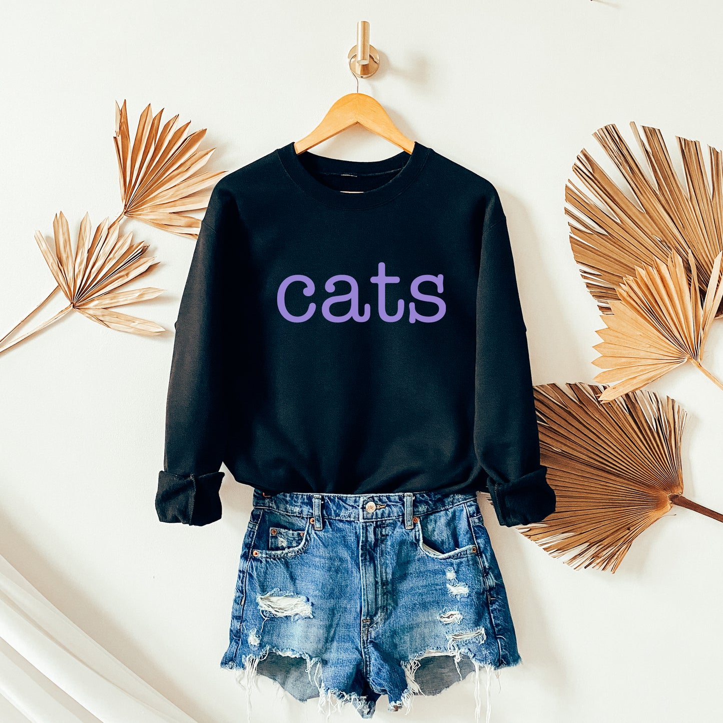 Cats Sweatshirt - Black