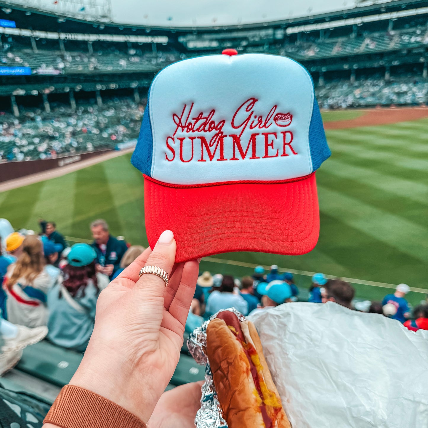 Hotdog Girl Summer Trucker - Multi
