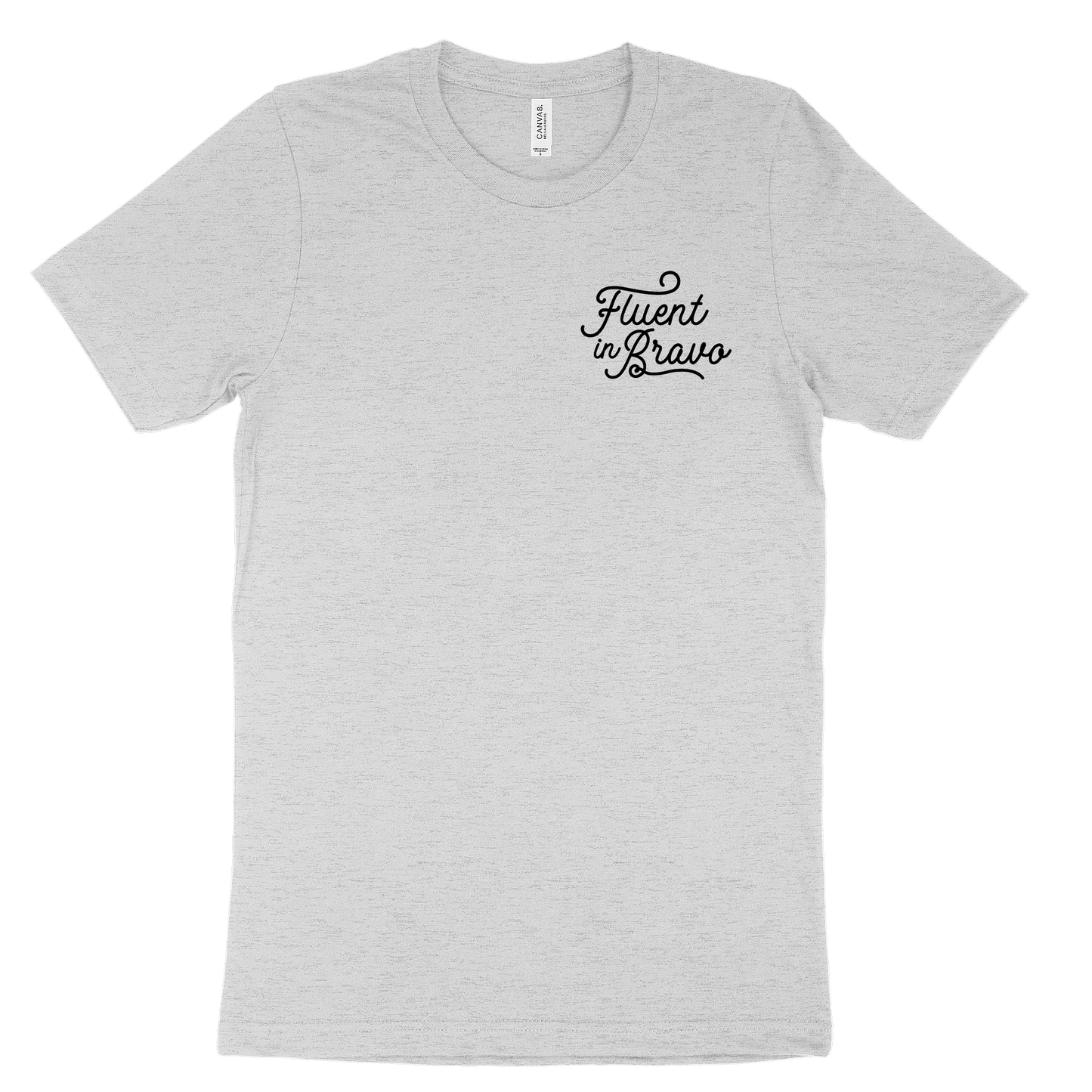 Fluent in Bravo Tee - Athletic Heather