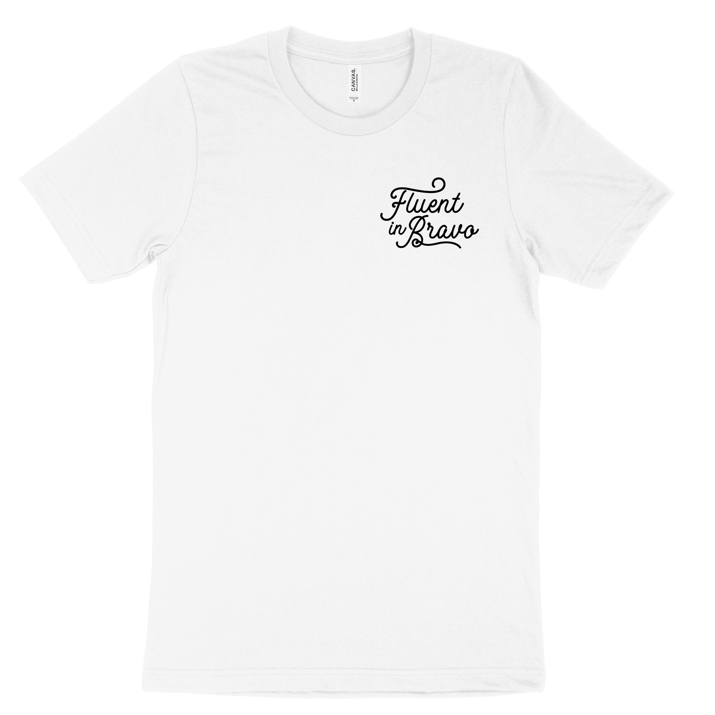 Fluent in Bravo Tee - White