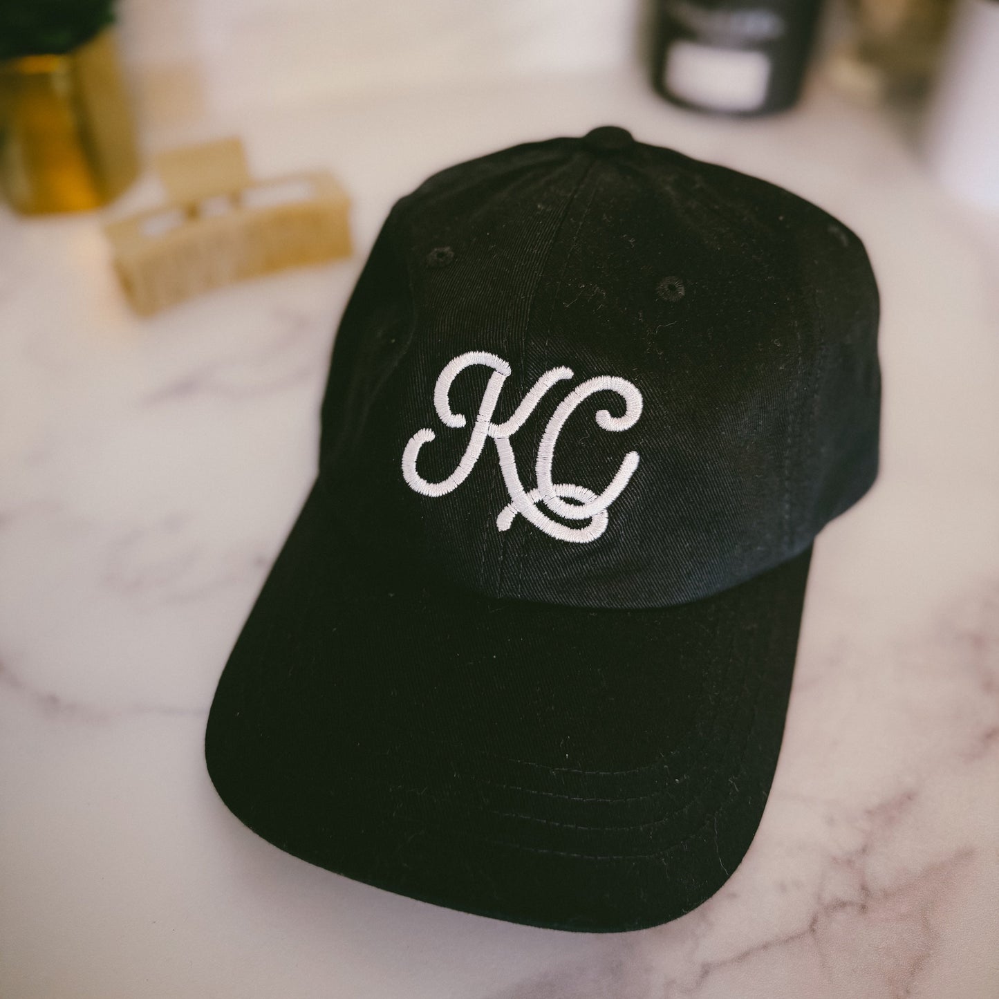 KC Script Dad Hat - Black