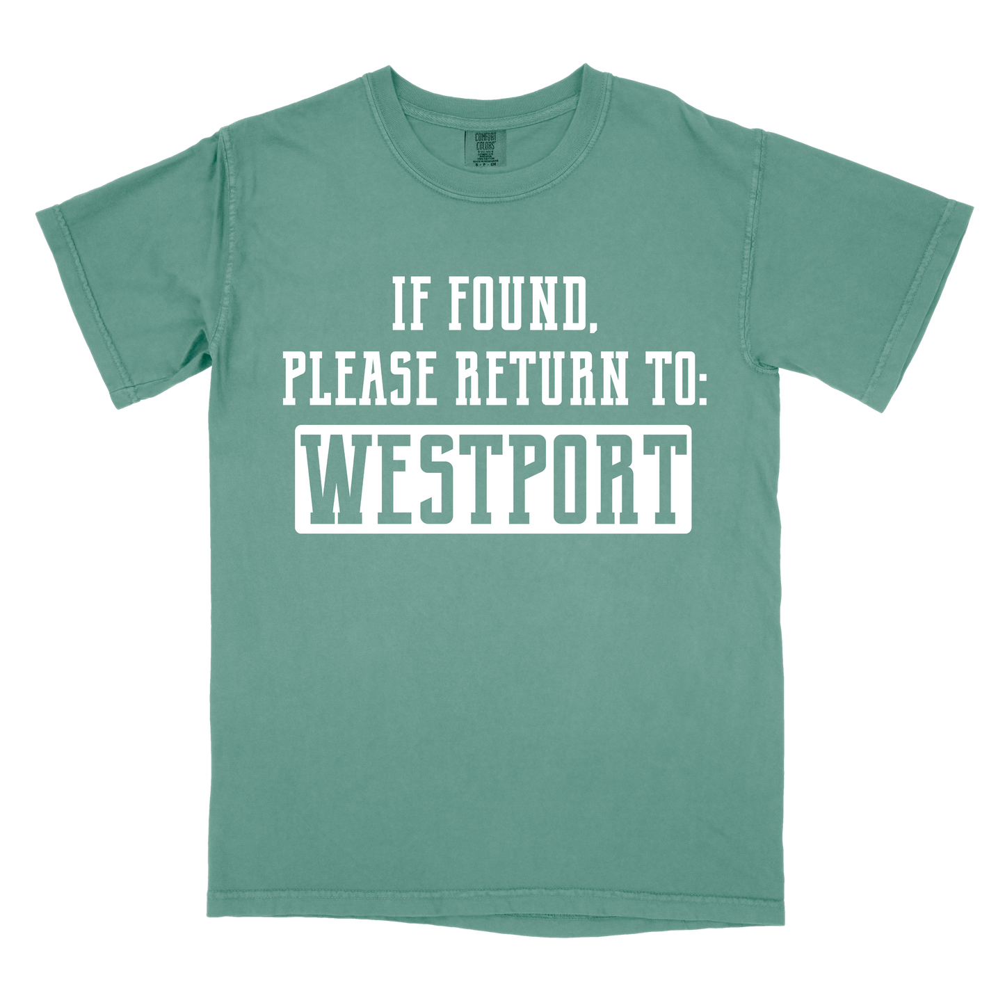 If Found, Please Return to Westport CC Tee | Light Green