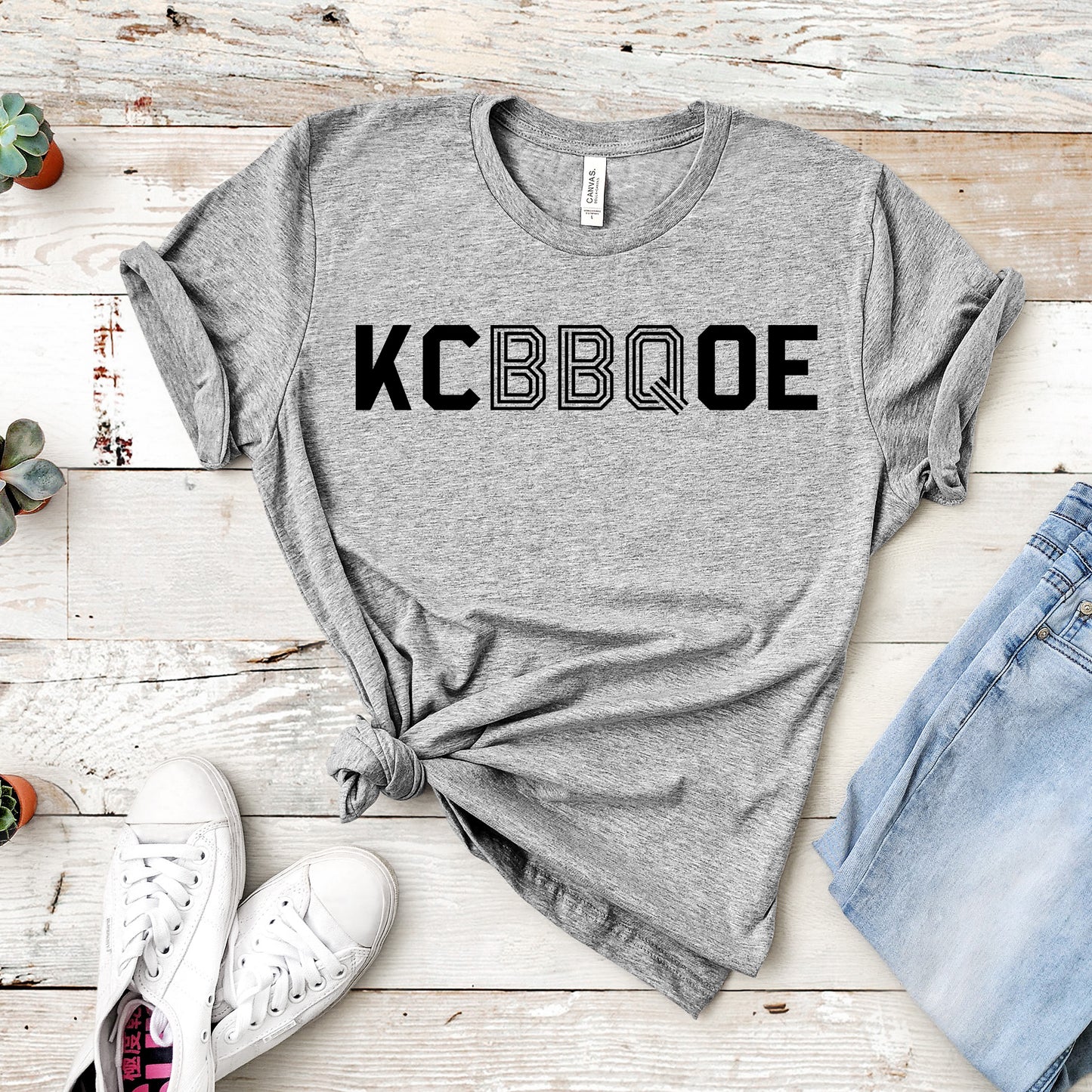 KC BBQ OE Tee - Grey