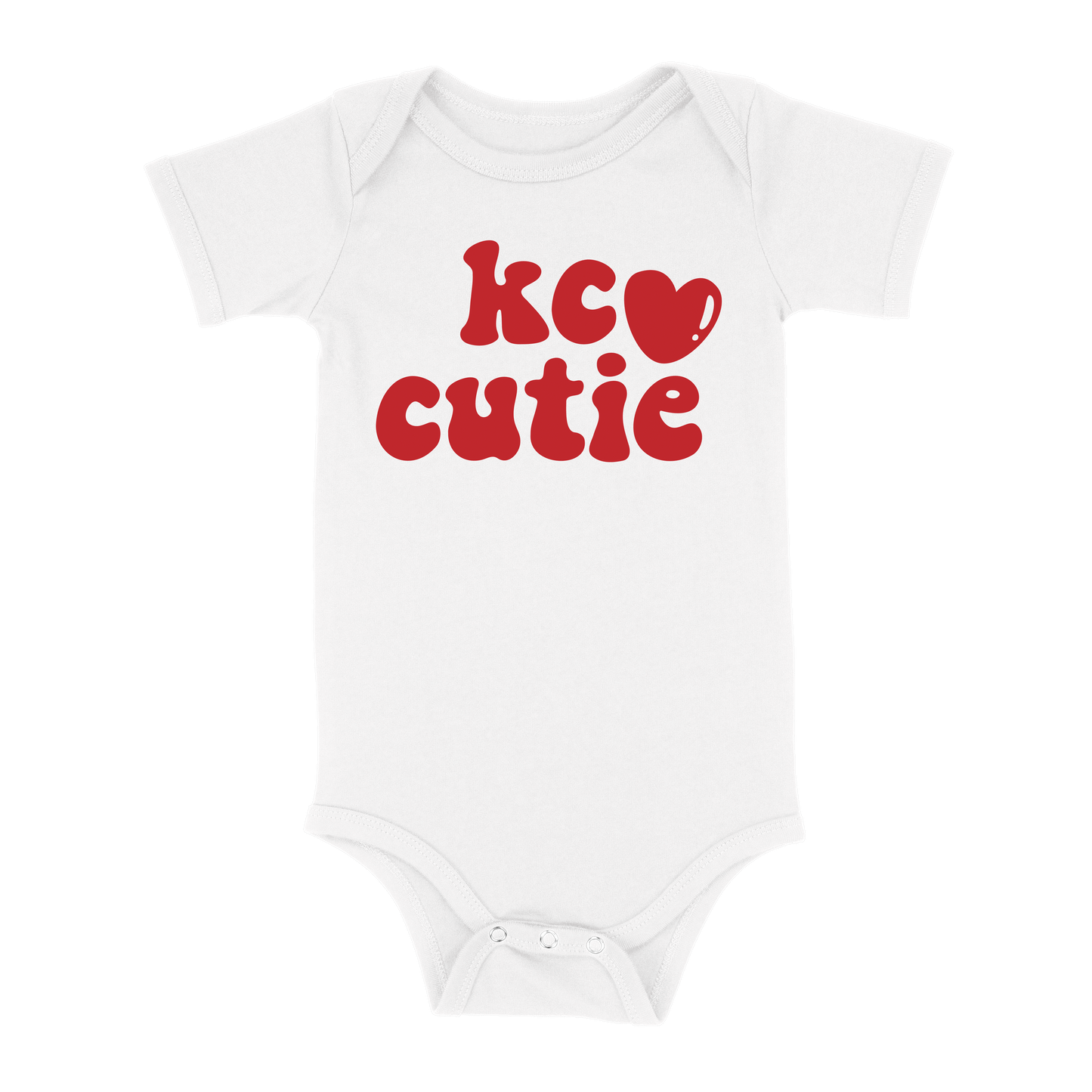 KC Cutie Baby One Piece | White Red