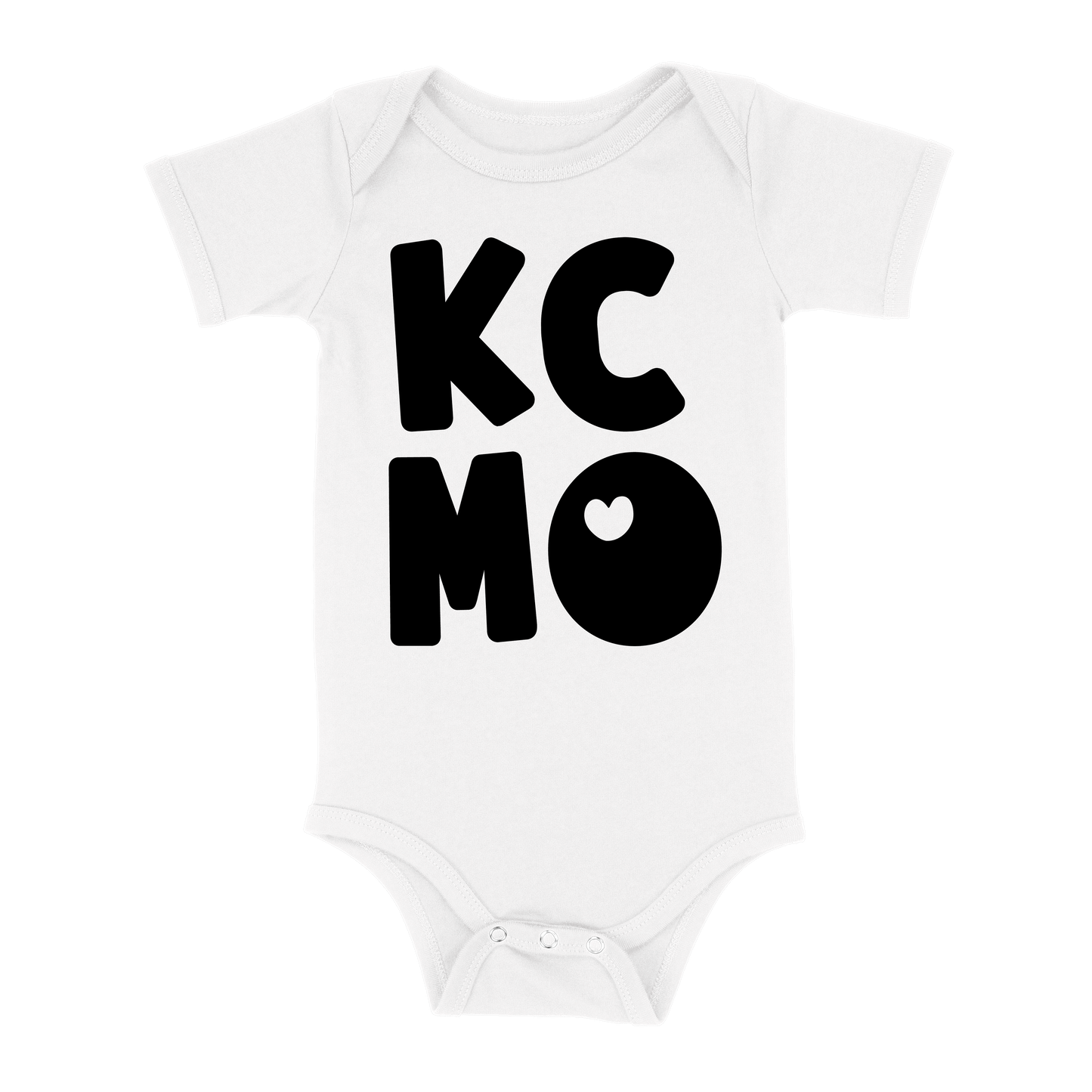 KCMO Baby One Piece | White Black