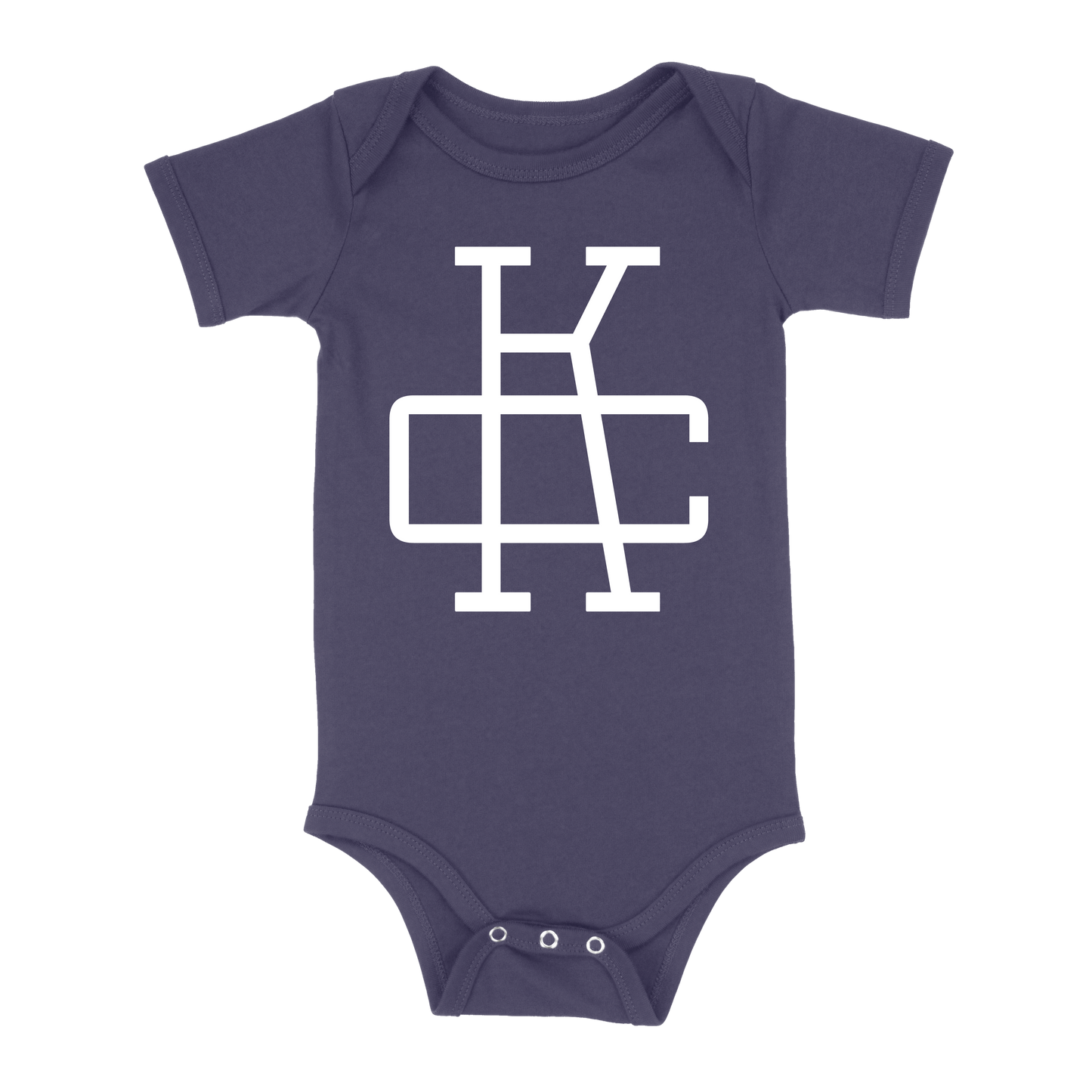 KC Monogram Baby One Piece | Navy