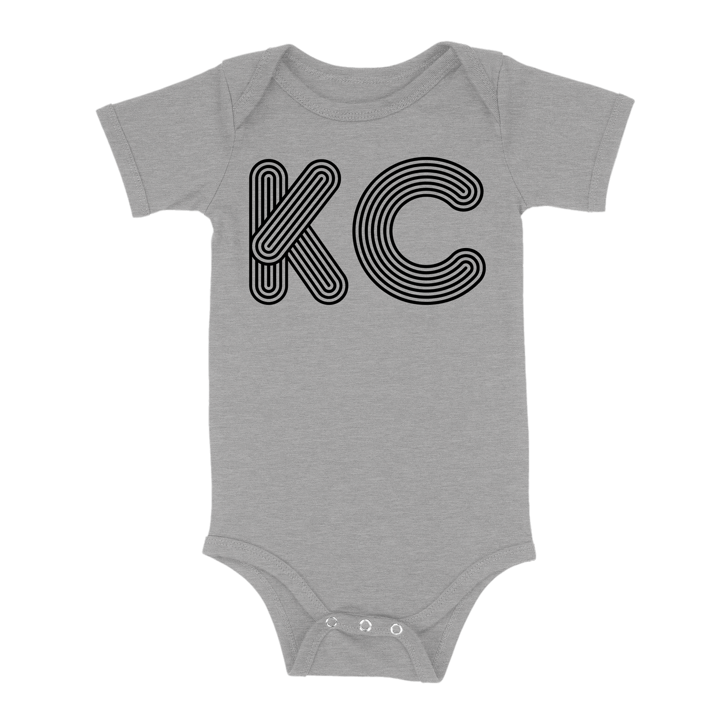 KC Outline Baby One Piece | Grey