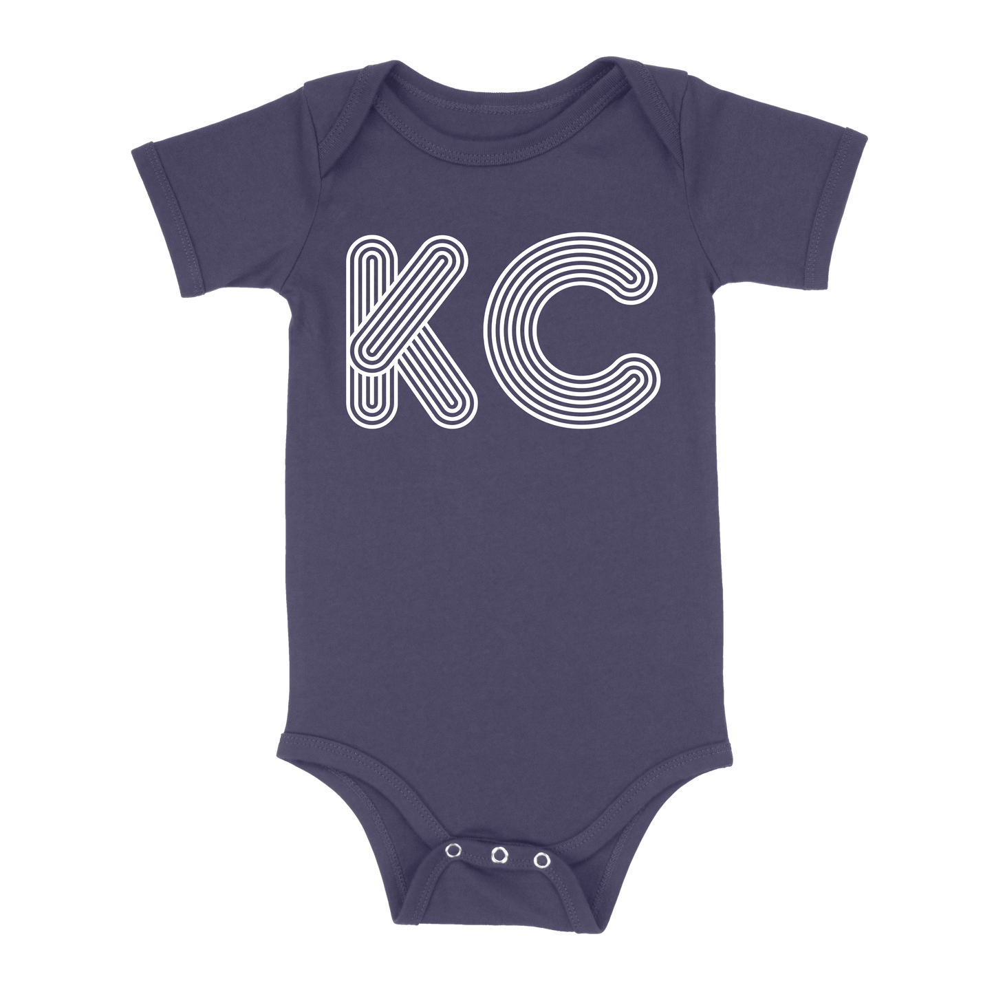 KC Outline Baby One Piece | Navy