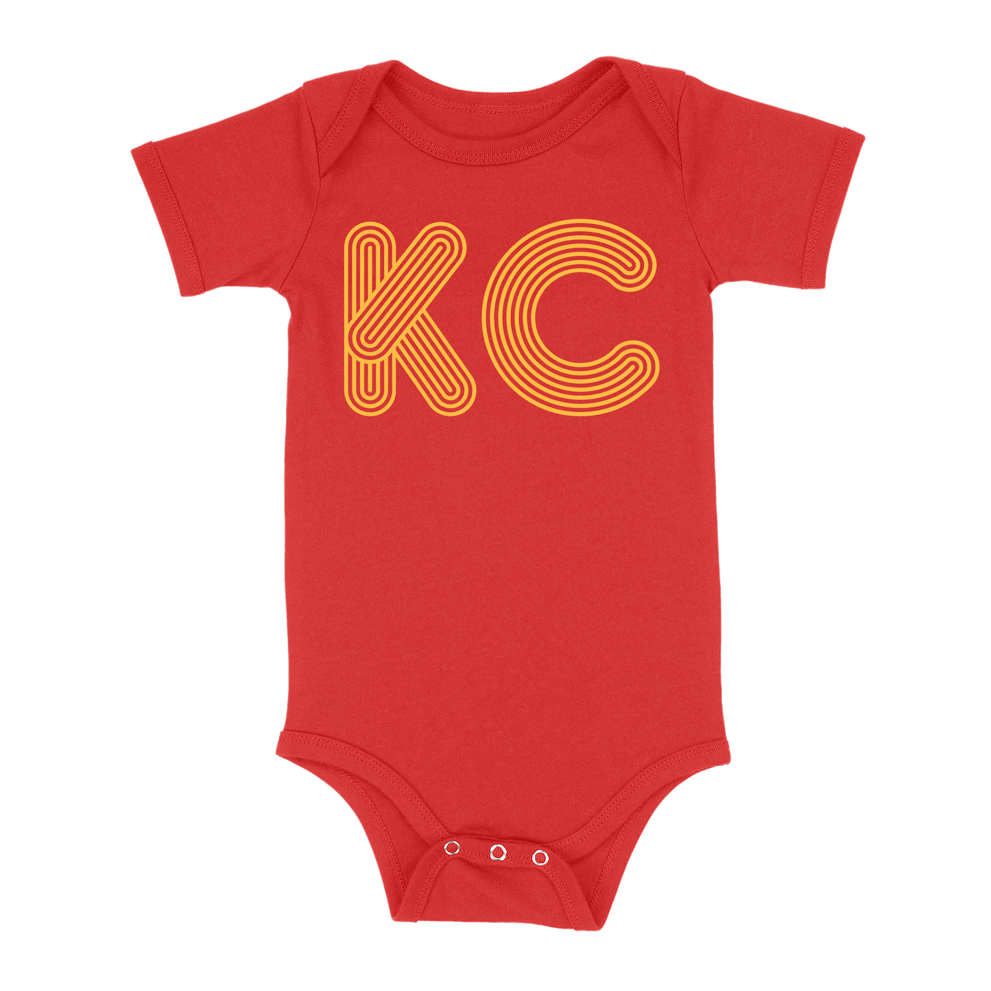 KC Outline Baby One Piece | Red