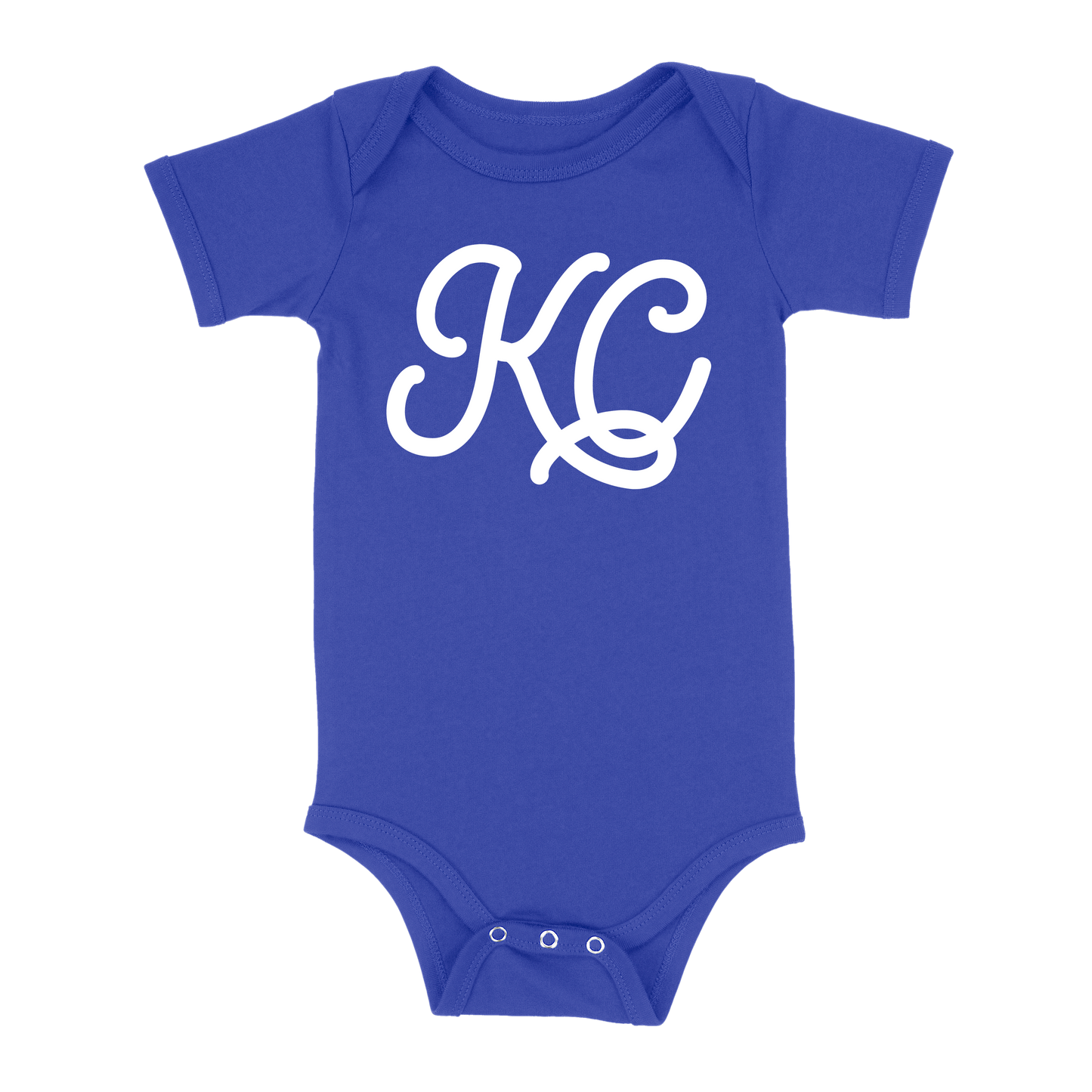 KC Script Baby One Piece | Blue