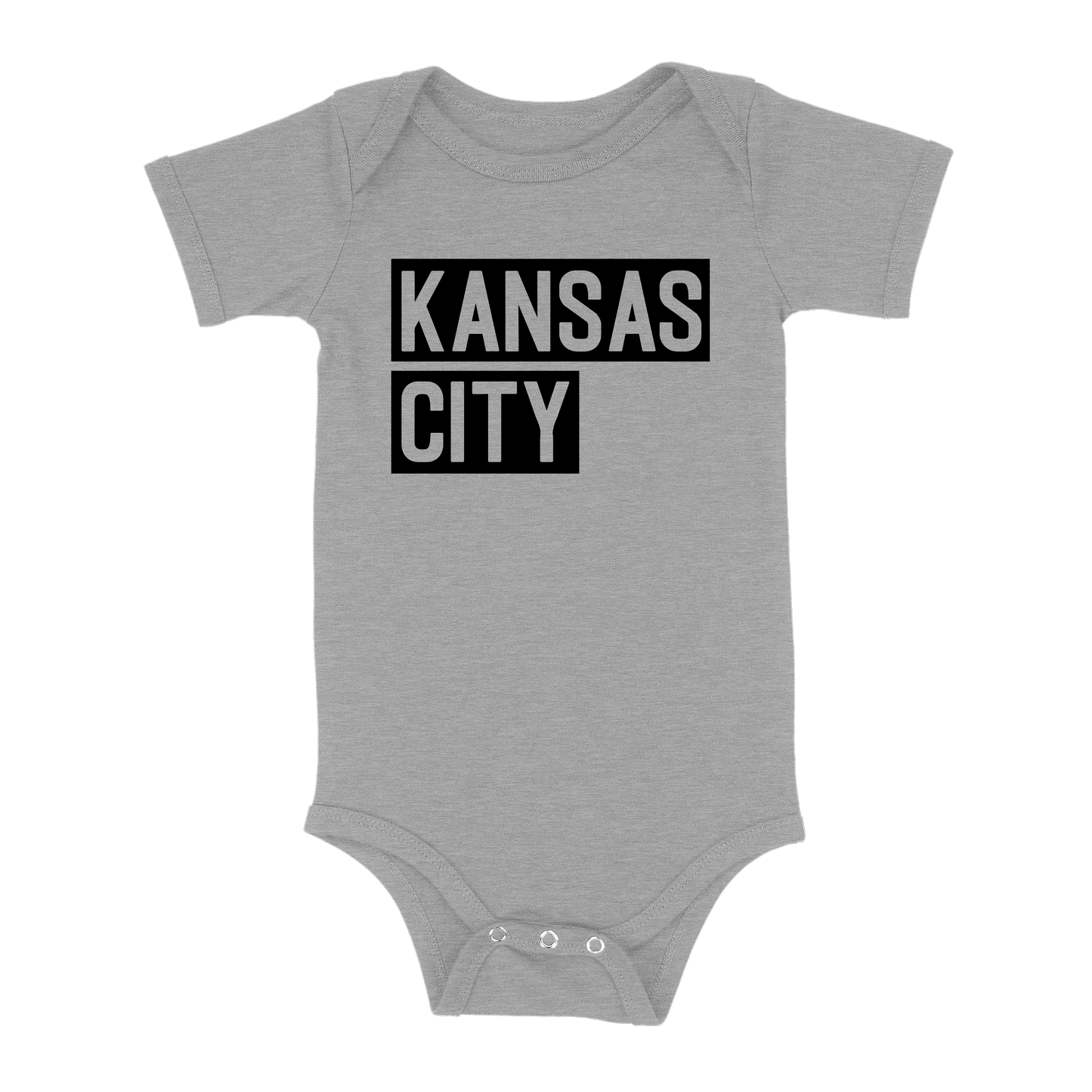 Kansas City Block Baby One Piece | Grey