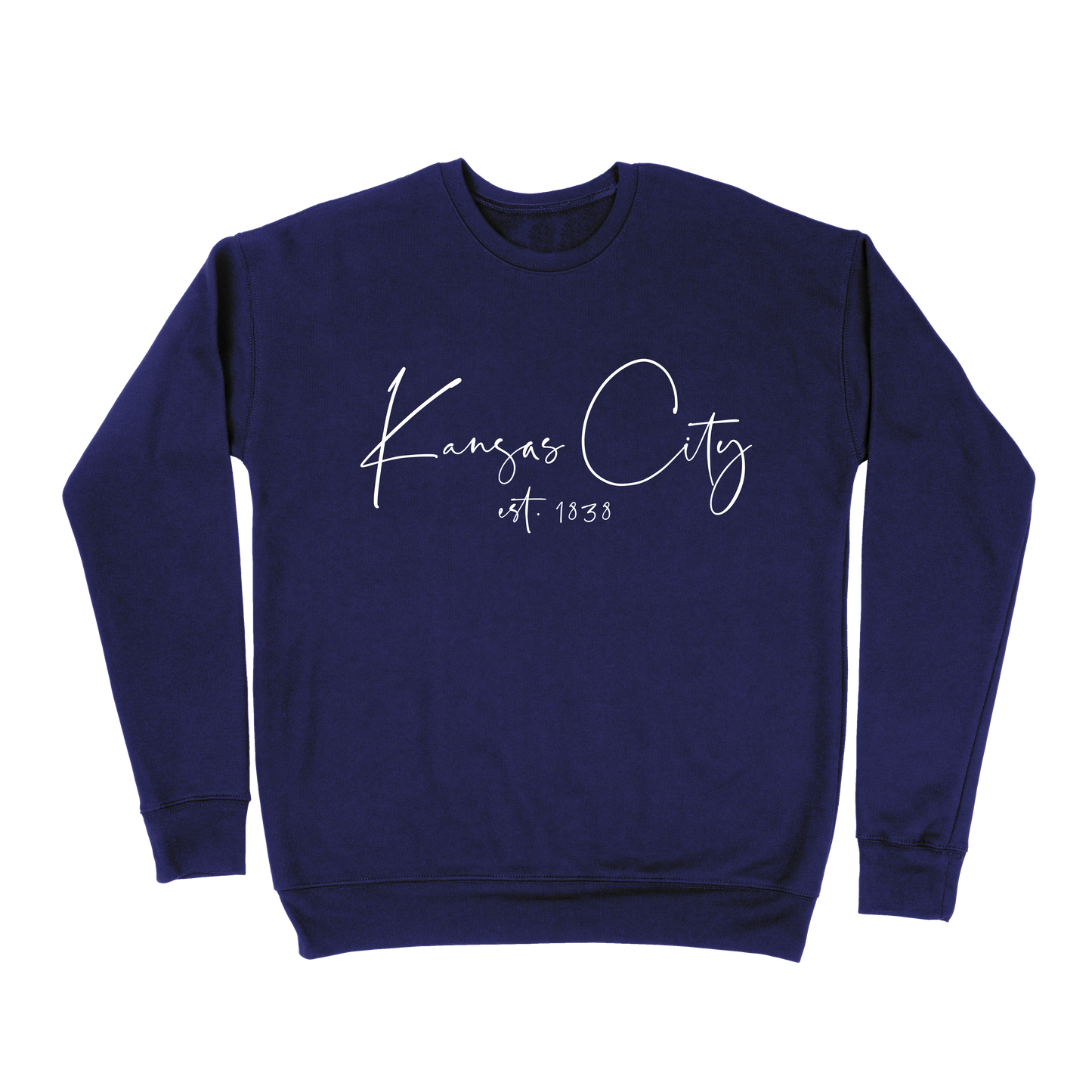 Kansas City EST 1838 Script Sweatshirt - Navy