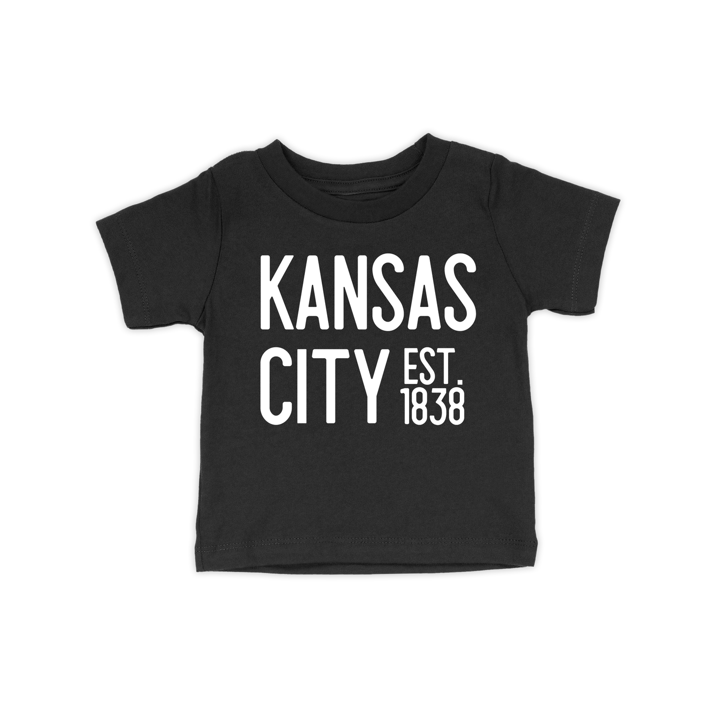 Kansas City EST 1838 Toddler Tee | Black