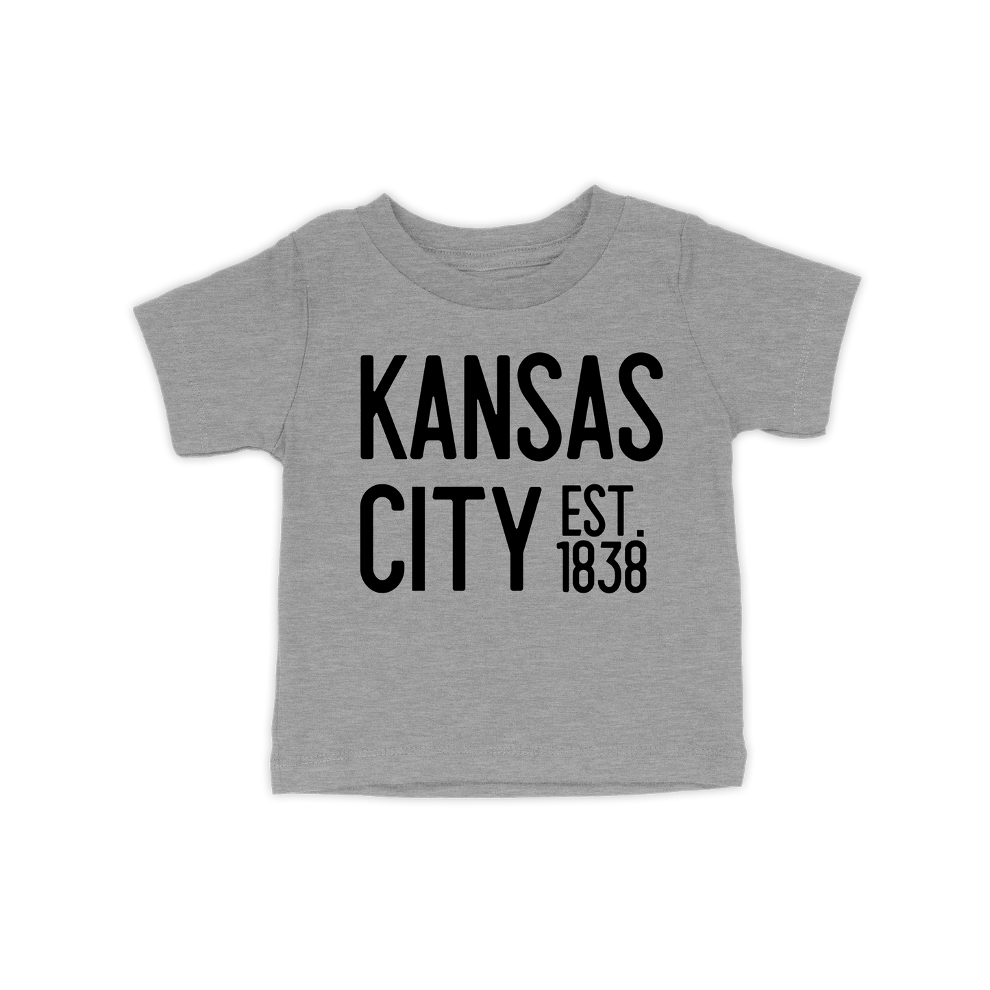 Kansas City EST 1838 Toddler Tee | Grey