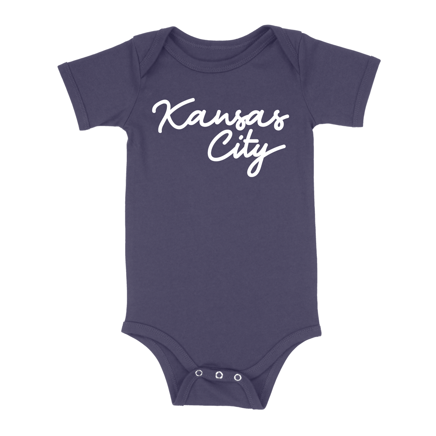 Kansas City Script Baby One Piece | Navy