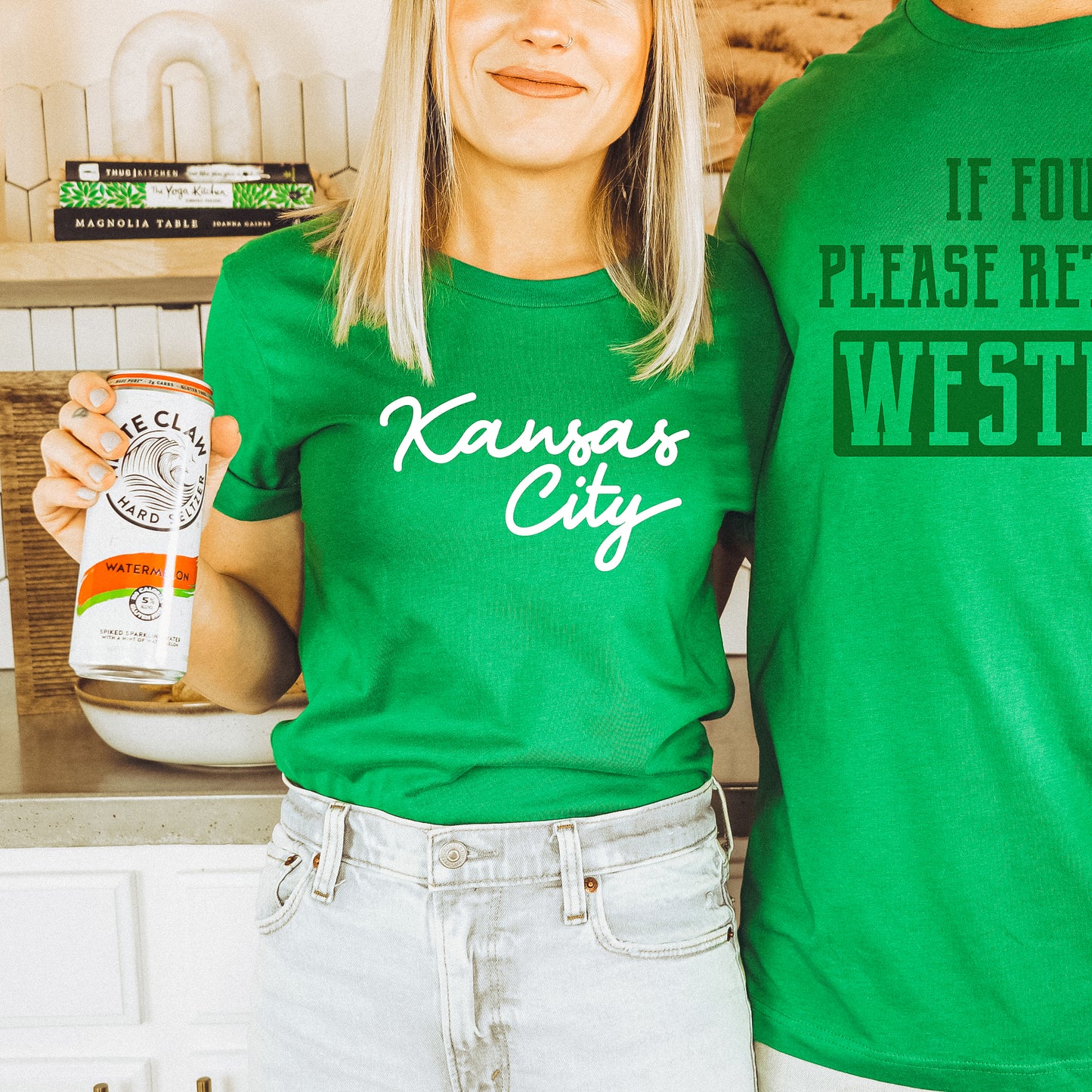 Kansas City Script Tee - Green