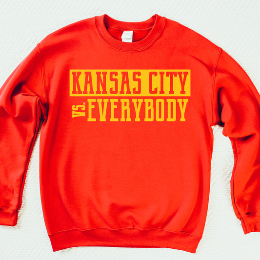 Kansas City vs. Everybody Sweatshirt - Red