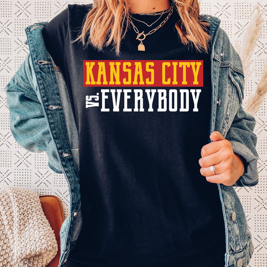 Kansas City vs. Everybody Tee - Black