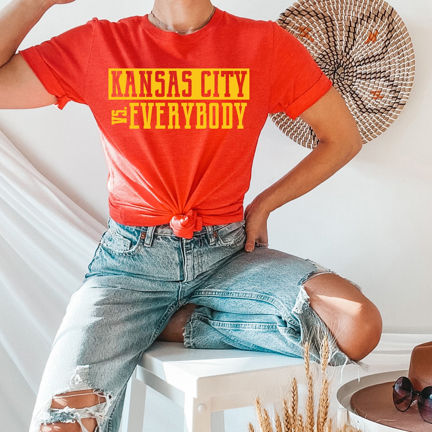 Kansas City vs. Everybody Tee - Red