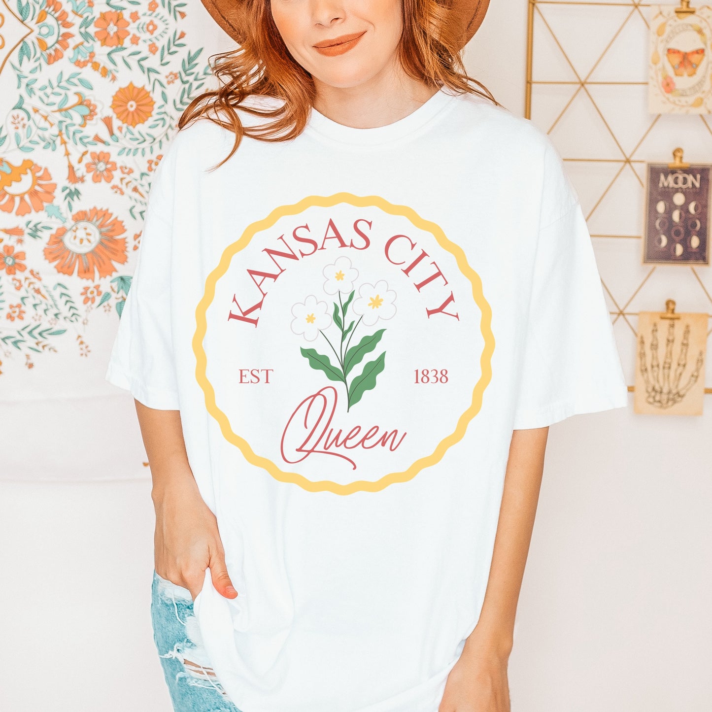 Kansas City Queen CC Tee - White
