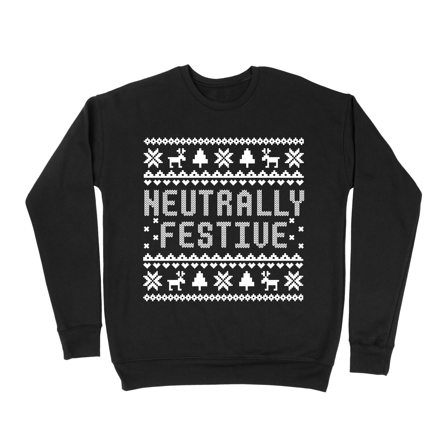 Neutrally Festive Tacky Sweatshirt - Black