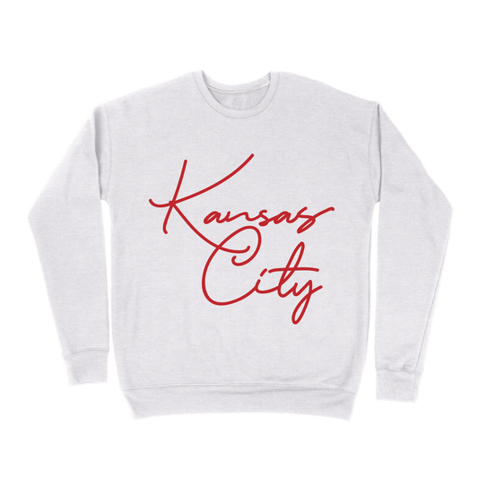Kansas City Oversized Script Sweatshirt - Ash