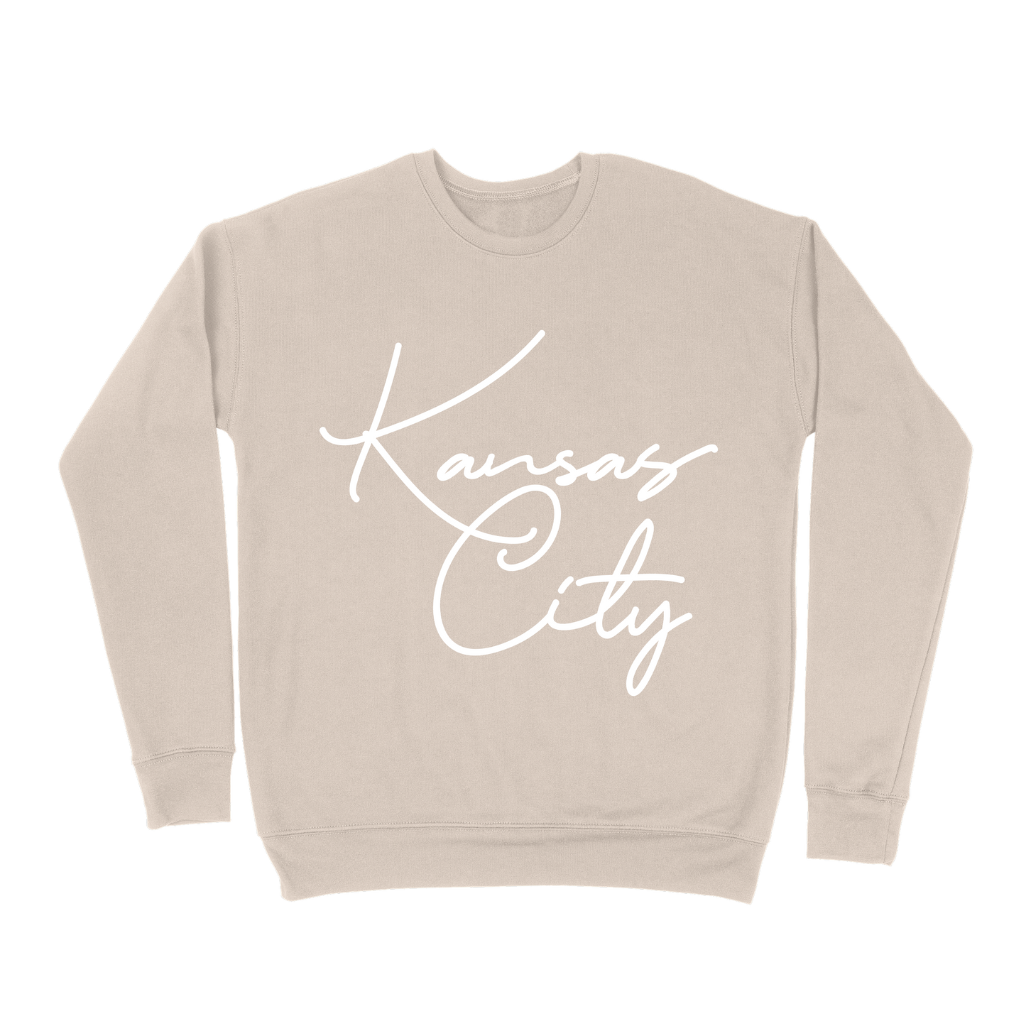Kansas City Oversized Script Sweatshirt - Sand