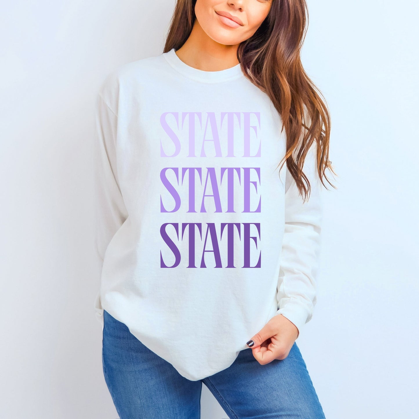 3 State CC Long Sleeve - White