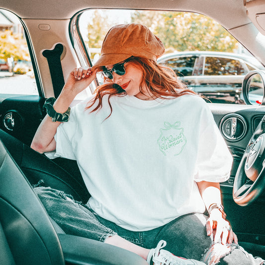 The Quiet Woman CC Tee | White
