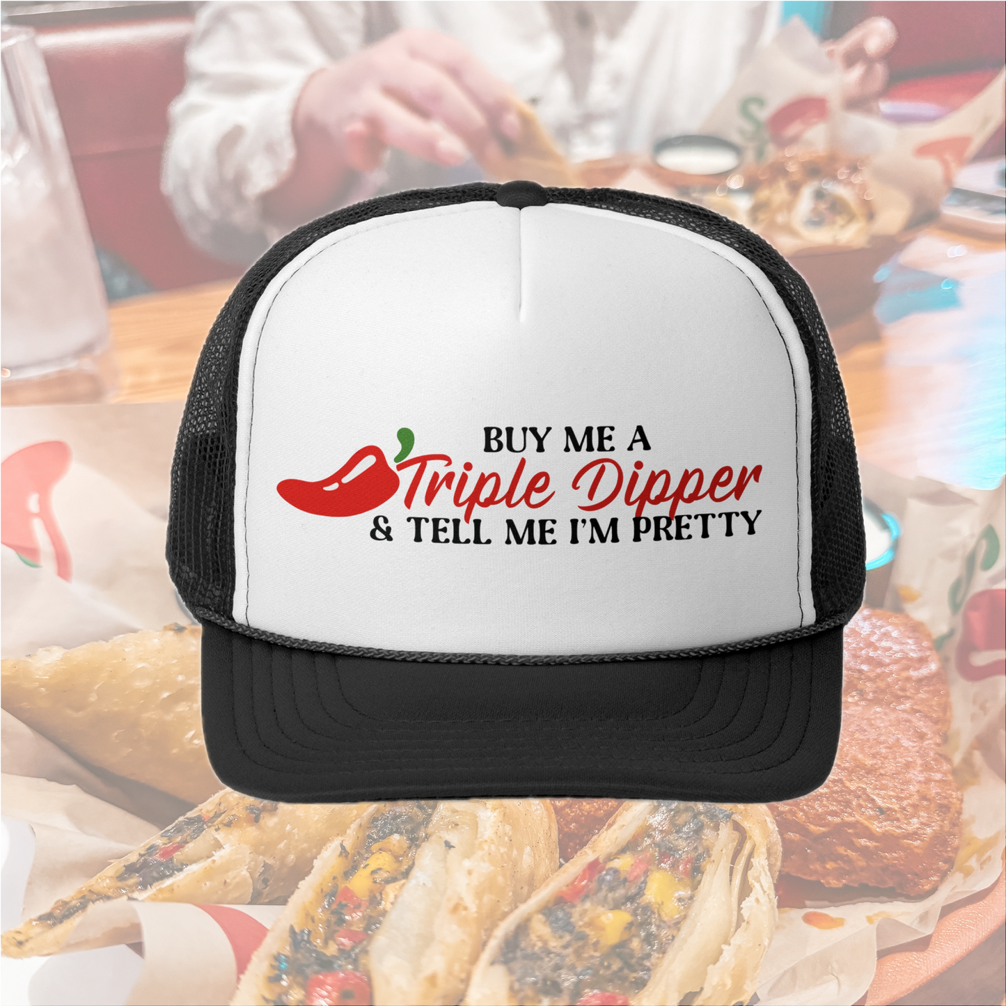 Triple Dipper Trucker - Black/White