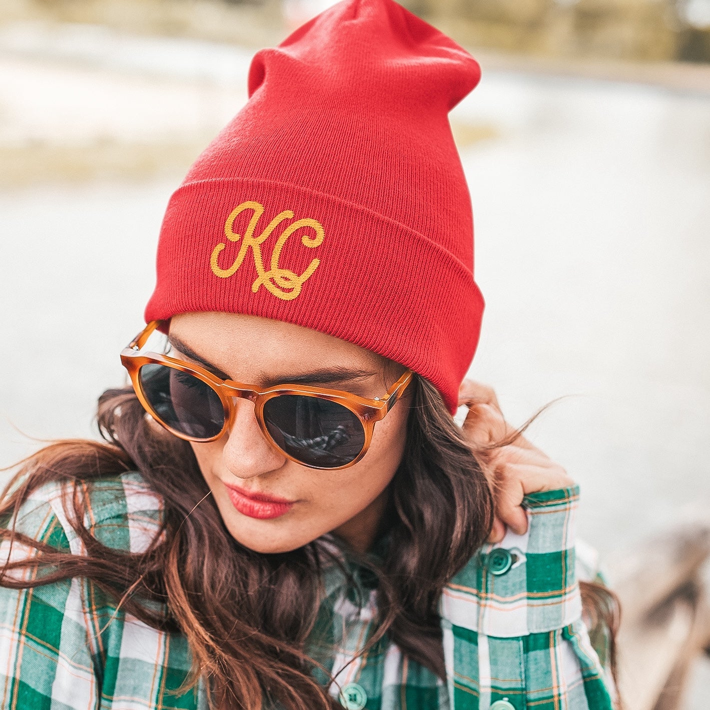 Script KC Beanie - Red