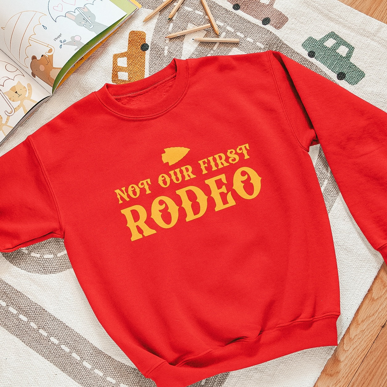 KC Rodeo Toddler Sweatshirt - Red