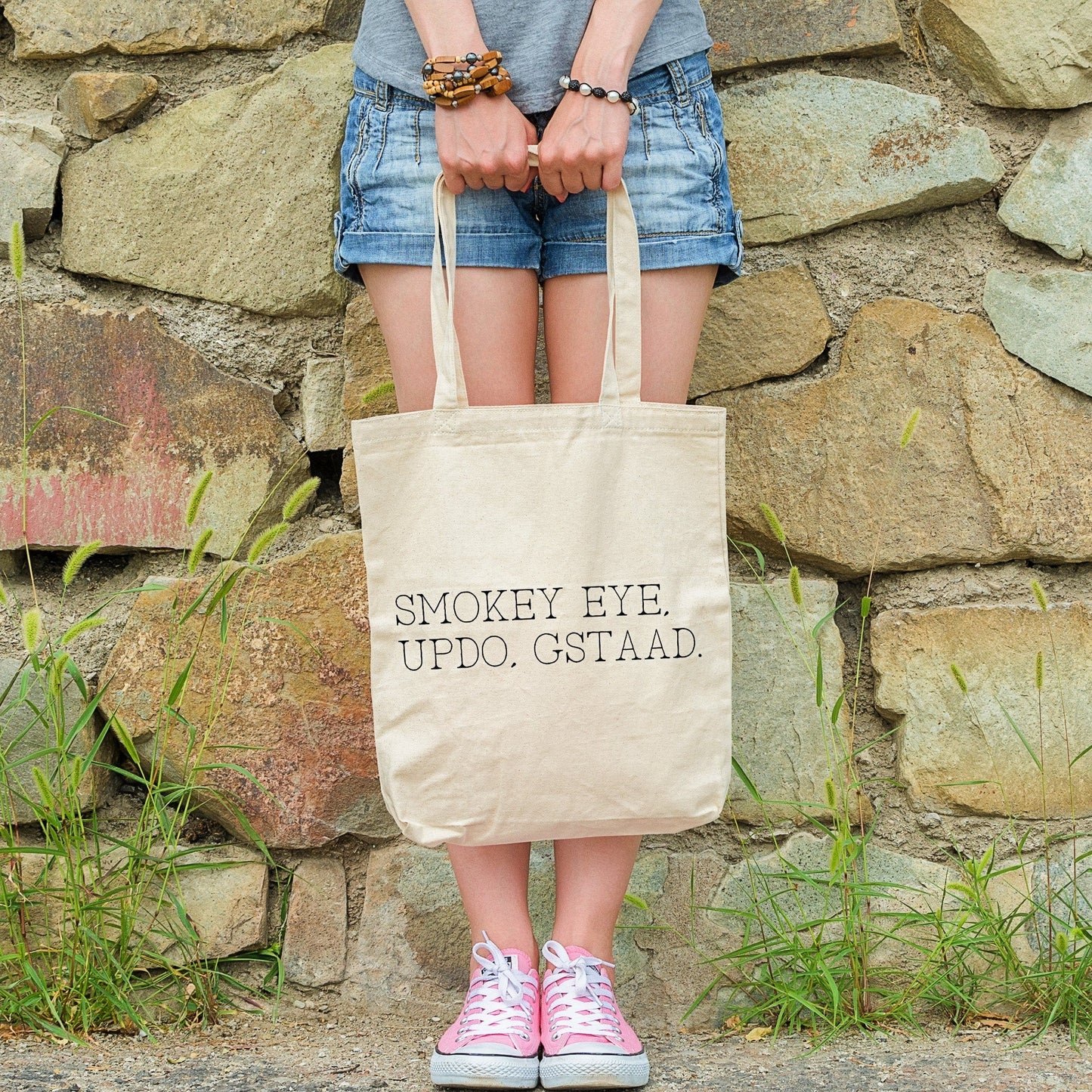 Smokey Eye, Updo, Gstaad | Canvas Tote Bag | Multiple Color Options | Made To Order