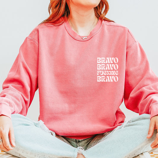 Bravo Bravo Fucking Bravo CC Sweatshirt - Watermelon