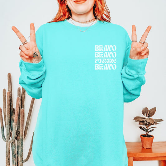 Bravo Bravo Fucking Bravo CC Sweatshirt - Chalky Mint