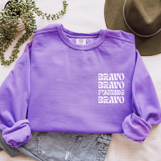 Bravo Bravo Fucking Bravo CC Sweatshirt - Violet