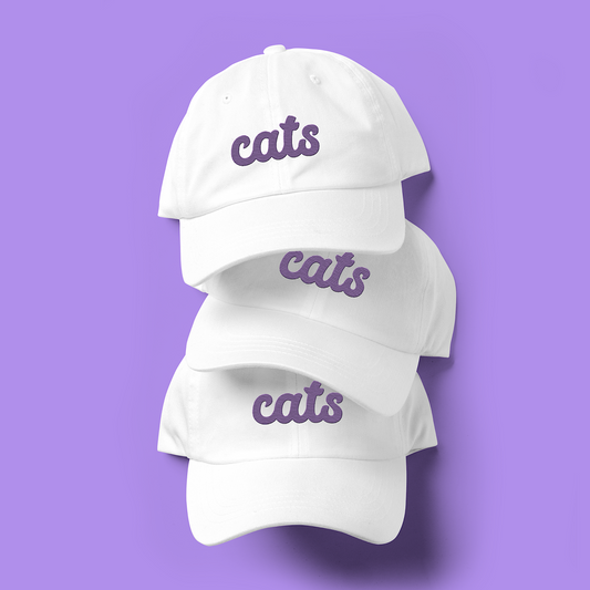 Cats Dad Hat - White