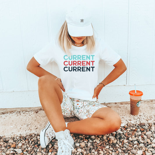 Current Tee - White