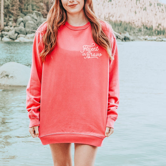 Fluent In Bravo CC Sweatshirt - Watermelon