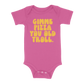 Gimme Pizza You Old Troll Baby - Pink