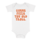 Gimme Pizza You Old Troll Baby - White
