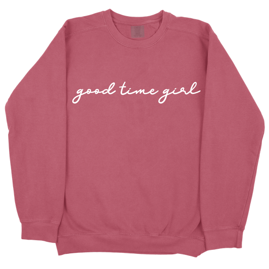 Good Time Girl CC Sweatshirt - Crimson
