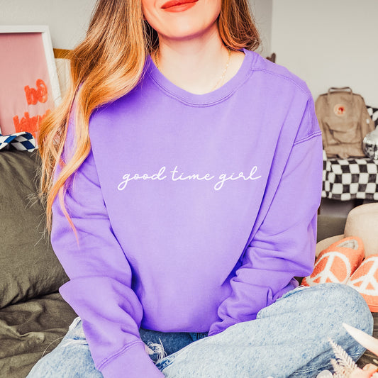 Good Time Girl CC Sweatshirt - Violet