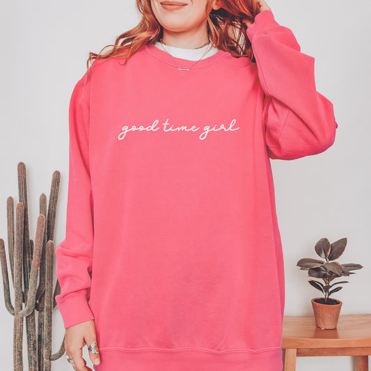 Good Time Girl CC Sweatshirt - Watermelon