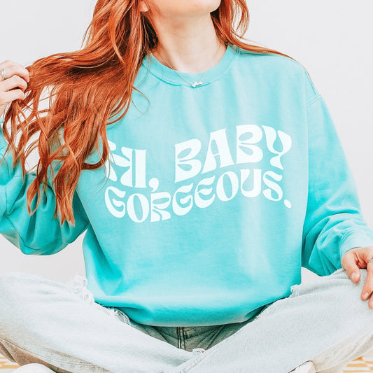 Hi Baby Gorgeous CC Sweatshirt - Chalky Mint