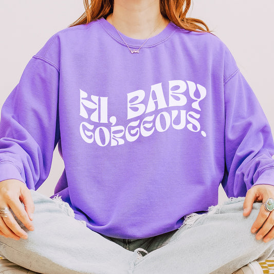 Hi Baby Gorgeous CC Sweatshirt - Violet