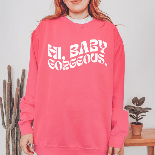 Hi Baby Gorgeous CC Sweatshirt - Watermelon