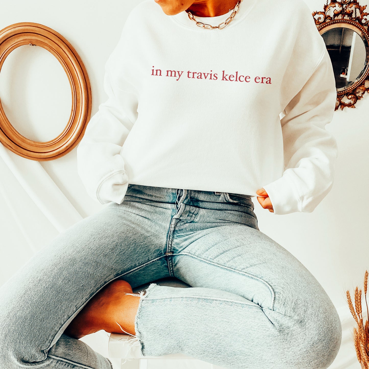 In My Travis Kelce Era Sweatshirt - White