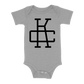 KC Monogram Baby One Piece | Grey