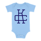 KC Monogram Baby One Piece | Light Blue